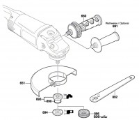 Bosch 3 601 H54 100 Gws 24-230 H Angle Grinder 230 V / Eu Spare Parts